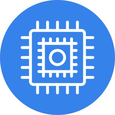 İşlemci. Web simgesi basit illüstrasyon