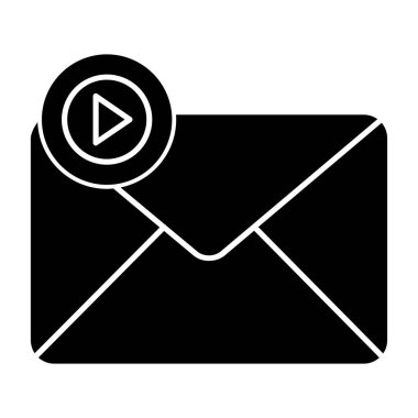 Zarf posta simgesi. Web için harf vektör sembolünün basit illüstrasyonu