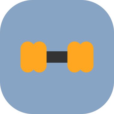 Fitness egzersiz dambıl simgesi düz stil