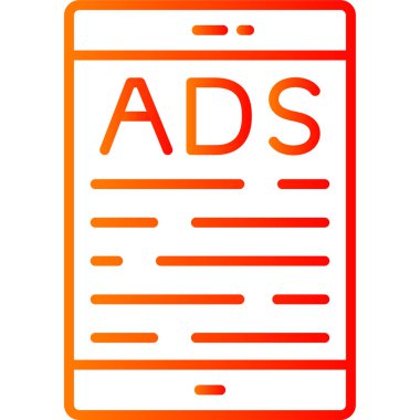 reklam reklam pazarlama simgesi ana hatları biçiminde