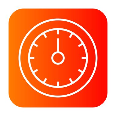 Kronometre simgesi dijital kırmızı