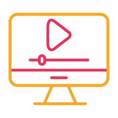 Video kamera. Web simgesi basit illüstrasyon