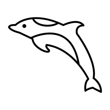 Yunus simgesi vektörü. Taslak vektör işareti. izole edilmiş sınır sembolü çizimi