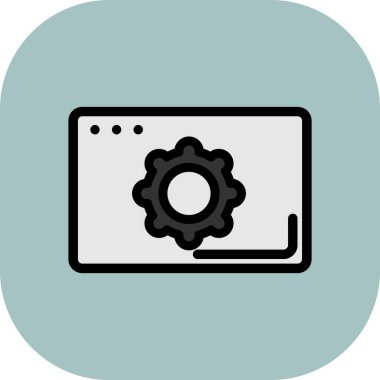 Web ayarı vektör simgesi modern illüstrasyon