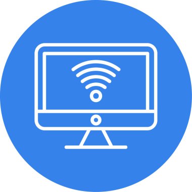 Kablosuz. Web simgesi basit illüstrasyon