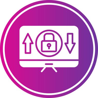 Güvenli simge, vektör illüstrasyonu