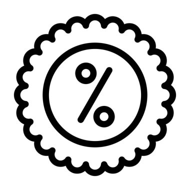 yüzde indirim vektör simgesi
