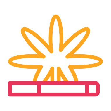 Esrar yaprak simge vektör çizim