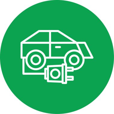 Araba simgesinin vektör illüstrasyonu