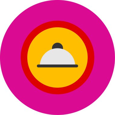 Restoran gıda ikonunun vektör illüstrasyonu