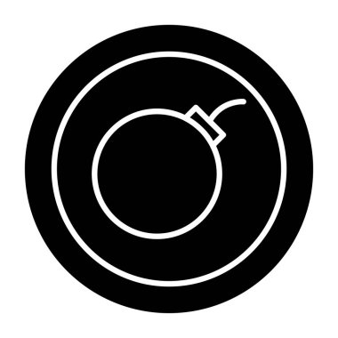 Yuvarlak bir simgenin vektör illüstrasyonu