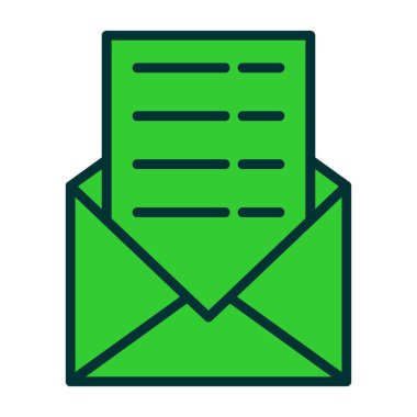 Mesaj var. Web simgesi basit tasarım