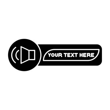 Metin simgesi ile konuşma baloncuğunun vektör çizimi