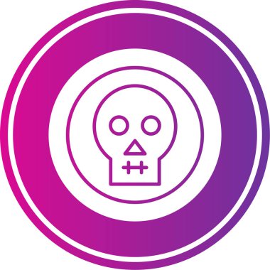 Kafatası. Web simgesi basit illüstrasyon