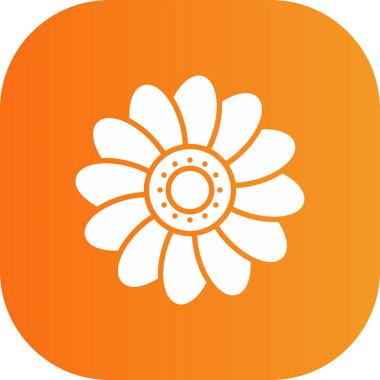 güzel çiçek vektör çizgisi simgesi