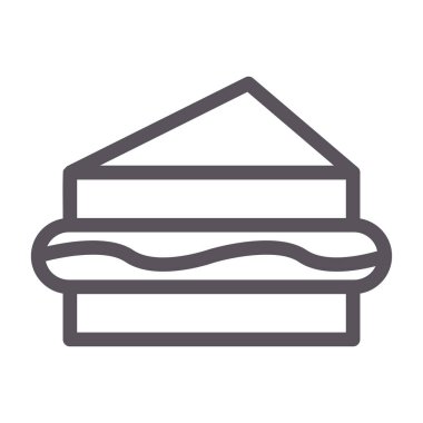 Hamburger ikonu vektör illüstrasyonu