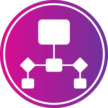 Modern ağ simgesinin vektör illüstrasyonu