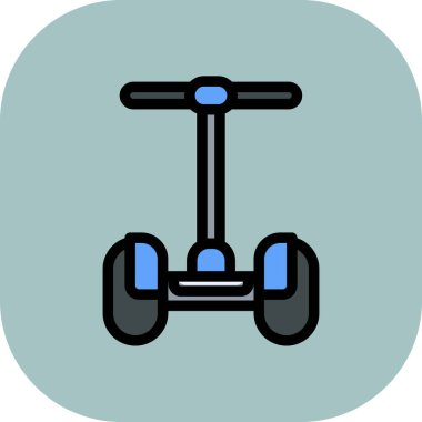 Tekme scooter ikonu. Web için scooter vektör simgelerinin özet çizimi