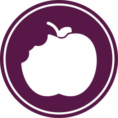 elma ikonu vektör illüstrasyonu