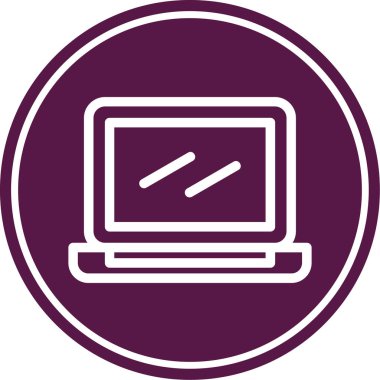 Modern dizüstü bilgisayar simgesinin vektör çizimi