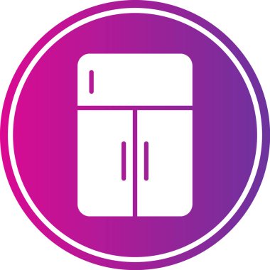 Buzdolabı simgesinin vektör illüstrasyonu