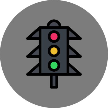Trafik ışığı simgesi, düz tasarım