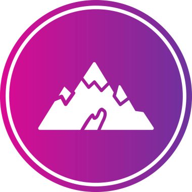 Bir dağ simgesinin vektör illüstrasyonu