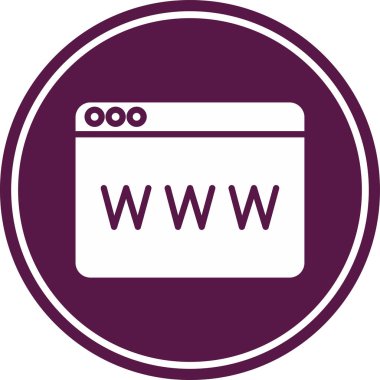 Web tarayıcısı. Web simgesi basit illüstrasyon