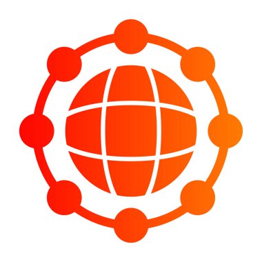 dünya gezegen simgesi vektör illüstrasyonu