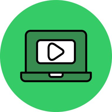 Görüntülü arama web simgesi, vektör çizim