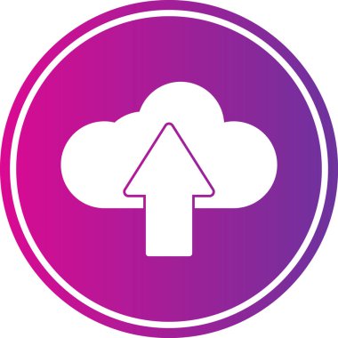 Bulut simgesi vektör illüstrasyonu