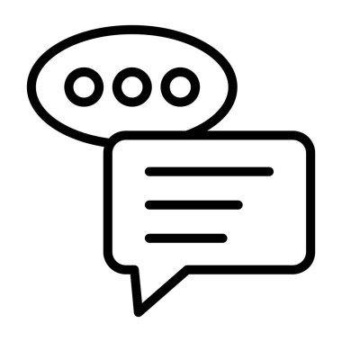 konuşma balonu simgesi, vektör illüstrasyonu