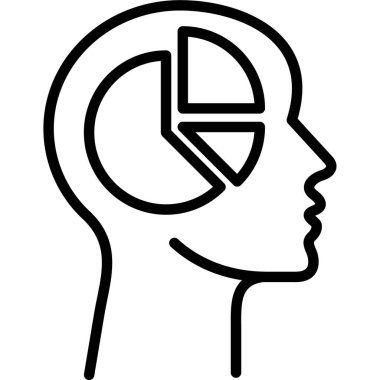 Beyin. Web simgesi basit illüstrasyon