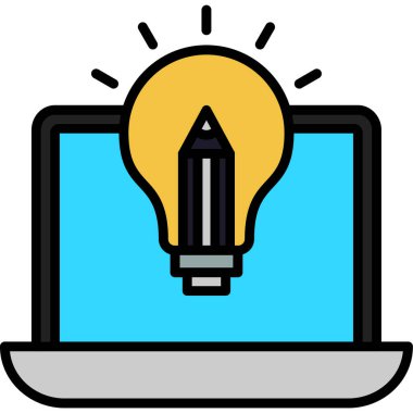 Bir fikrim var. Web simgesi basit illüstrasyon