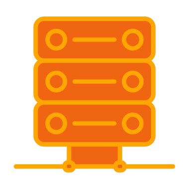 Sunucu. Web simgesi basit illüstrasyon