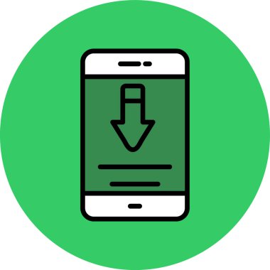 vektör smartphone ico, vektör illüstrasyonu