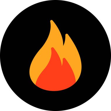 Yangın. Web simgesi basit illüstrasyon
