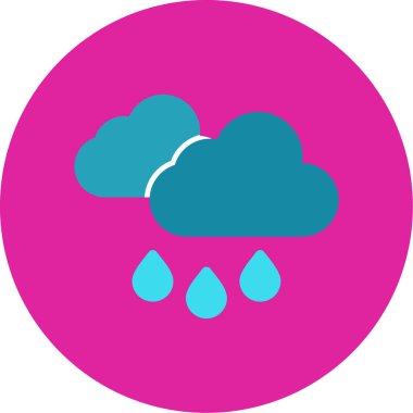 Yağmur. Web simgesi basit illüstrasyon