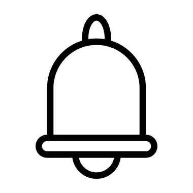 çan vektörü ince çizgi simgesi