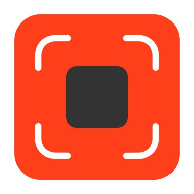 Tek izole edilmiş kırmızı simgenin vektör çizimi