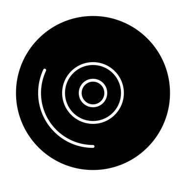 CD mi? Web simgesi basit illüstrasyon