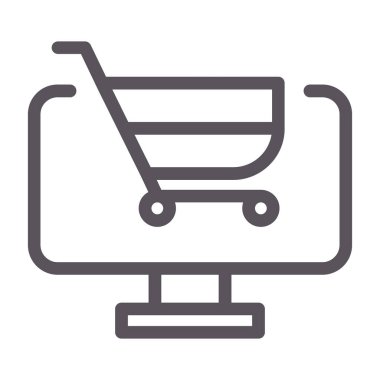 Sepet ikonu vektör illüstrasyonu