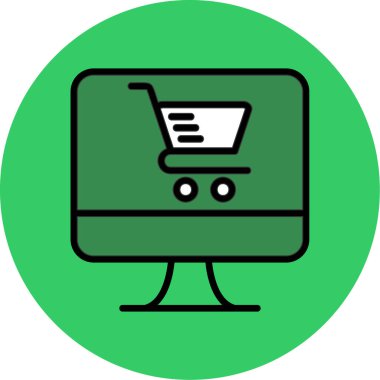 vektör lcd simgesi illüstrasyonu