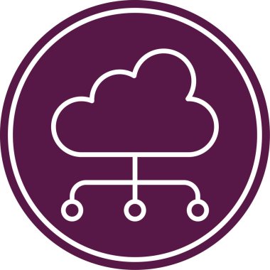 Bulut. Web simgesi basit tasarım