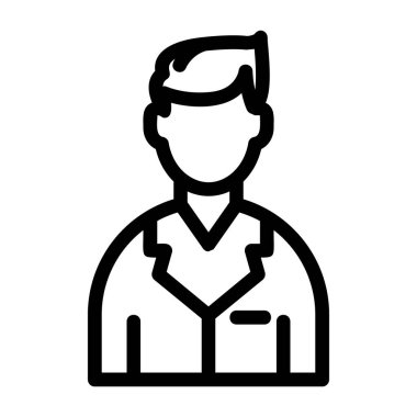 doktor vektör ince çizgi simgesi