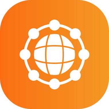 vektör küresel ağ illüstrasyonu