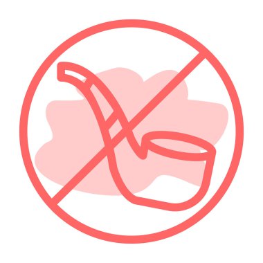 Sigara rengi ince çizgi vektör simgesi yok