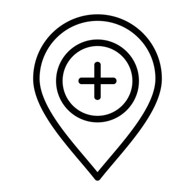 konum vektörü ince çizgi simgesi