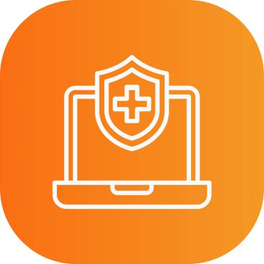 Sağlık sigortası ikonunun vektör illüstrasyonu