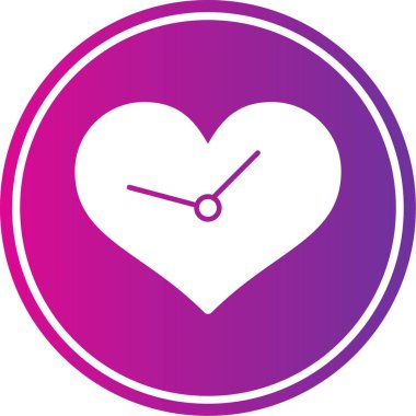 Saat Vektörü Kabartma Simgesi Tasarımı